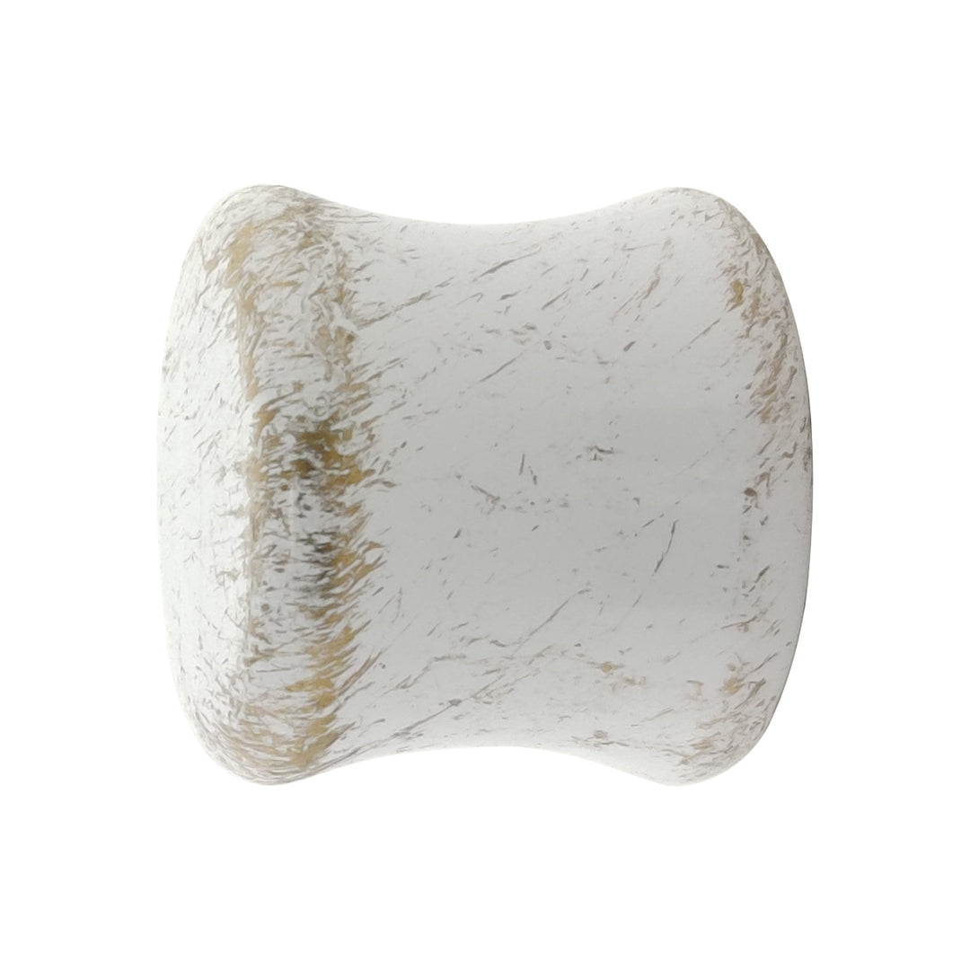 TERMINALE TAPPO 2PZ BIANCO E ORO