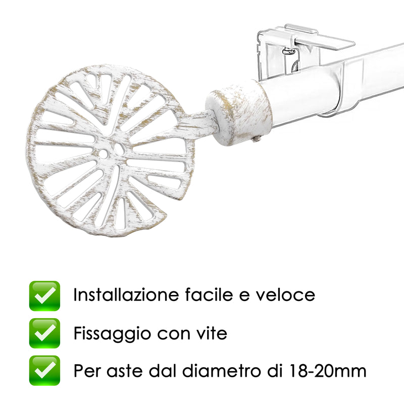 TERMINALE RUOTA 2PZ BIANCO E ORO