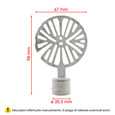 TERMINALE RUOTA 2PZ BIANCO E ORO