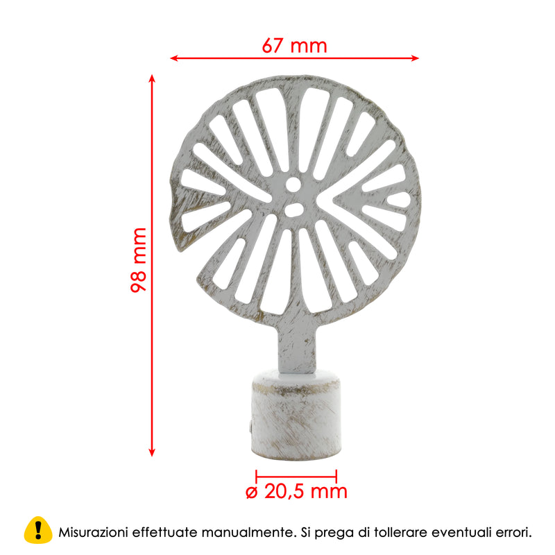 TERMINALE RUOTA 2PZ BIANCO E ORO