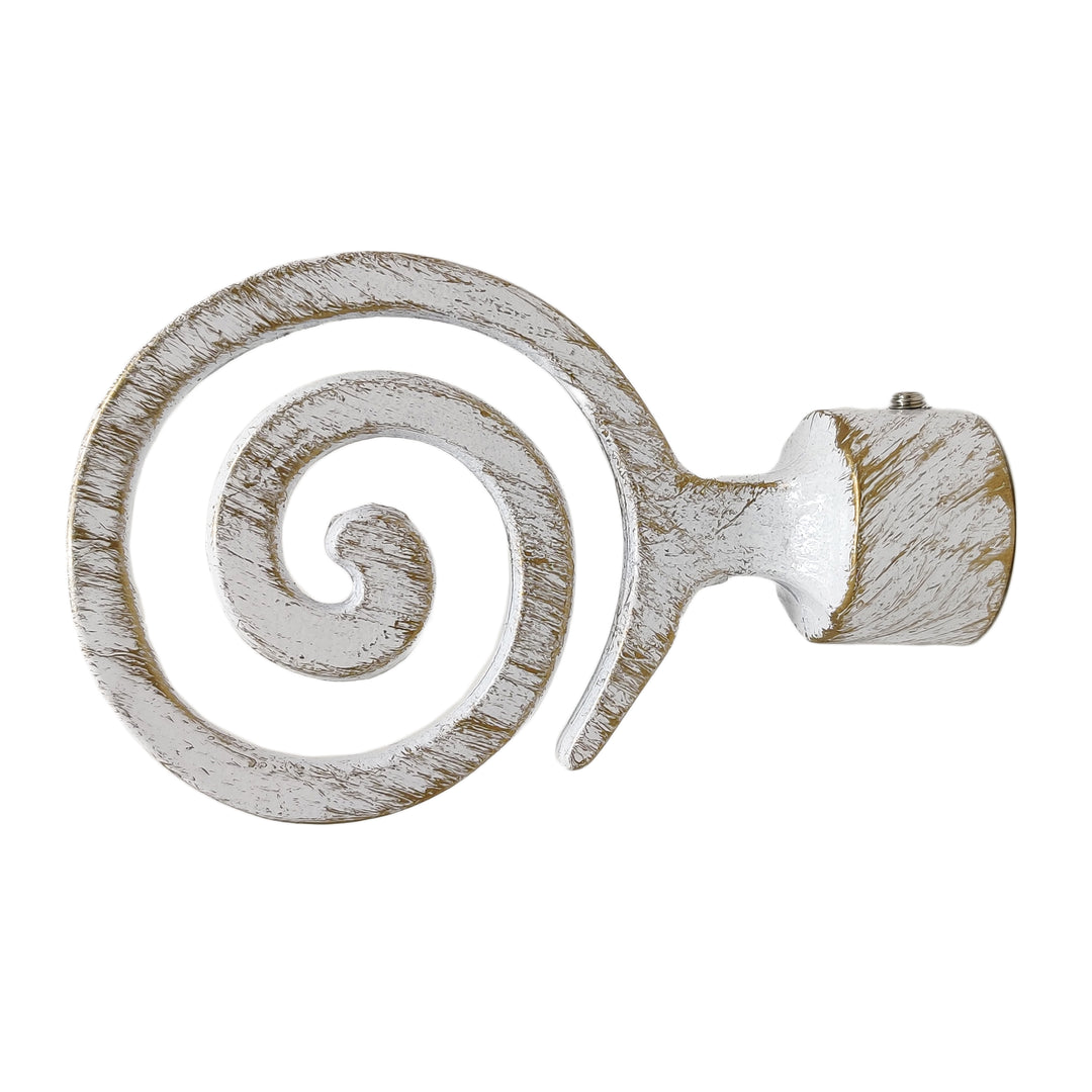 TERMINALE SPIRALE 2PZ BIANCO E ORO