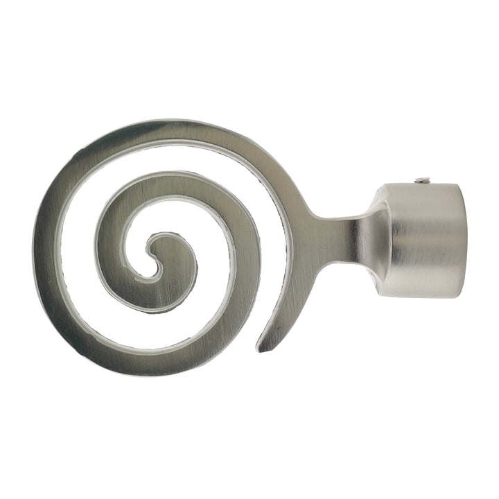 TERMINALE SPIRALE 2PZ NICHEL SATINATO