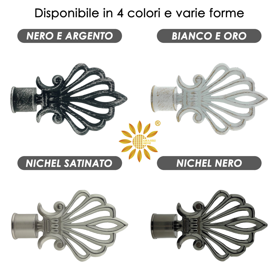 TERMINALE CONCHIGLIA 2PZ BIANCO E ORO