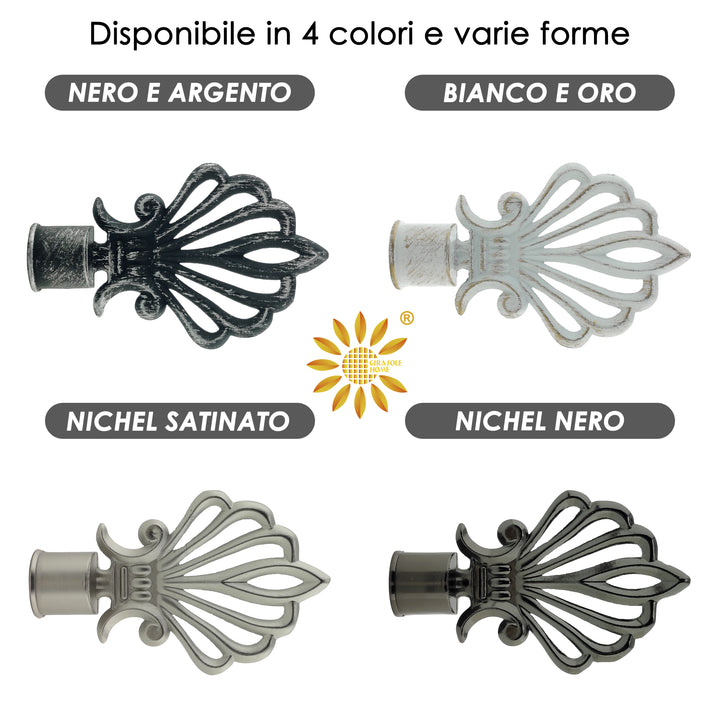 TERMINALE CONCHIGLIA 2PZ BIANCO E ORO