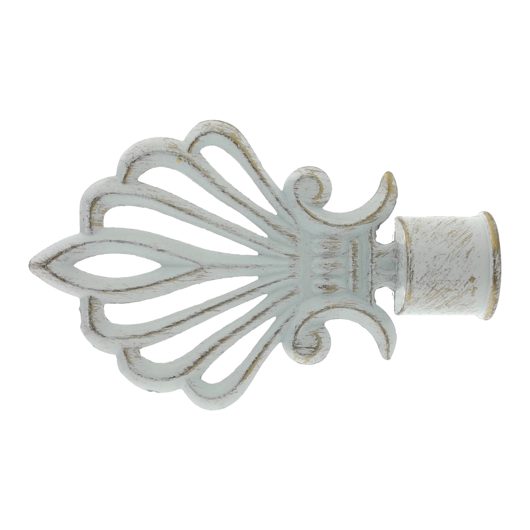TERMINALE CONCHIGLIA 2PZ BIANCO E ORO