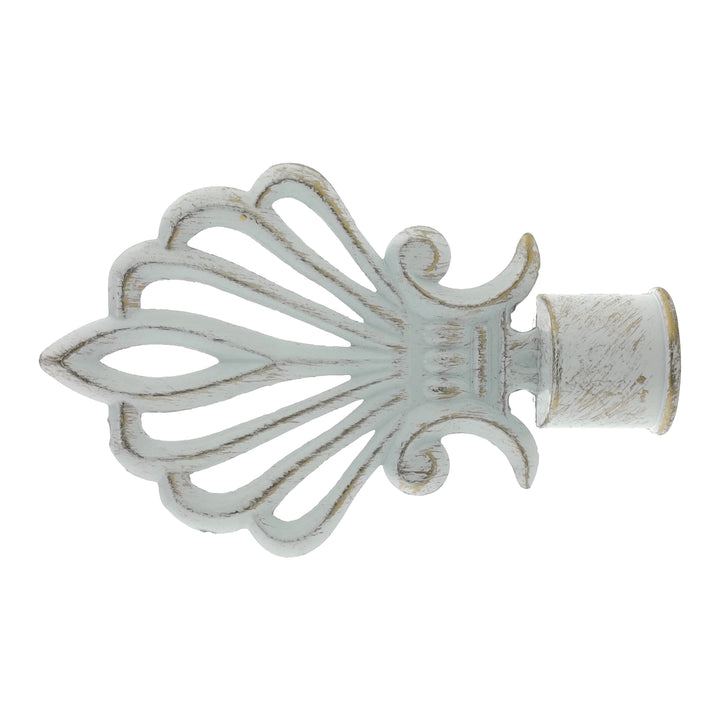 TERMINALE CONCHIGLIA 2PZ BIANCO E ORO