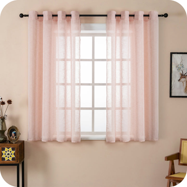 TENDA ITACA FILTRANTE SIMIL LINO 1 PANNELLO 140X150CM ROSSO PASTELLO