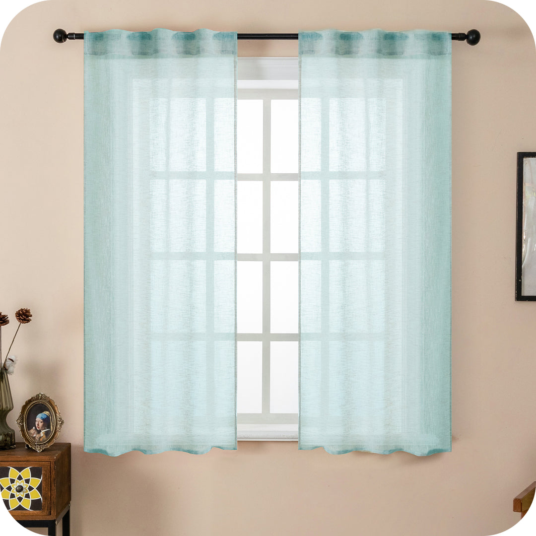 COPPIA TENDE ITACA FILTRANTI SIMIL LINO 2X70X150CM AZZURRO PASTELLO