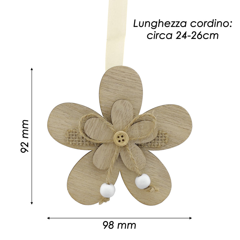 FERMATENDA IN LEGNO FIORE 1PZ