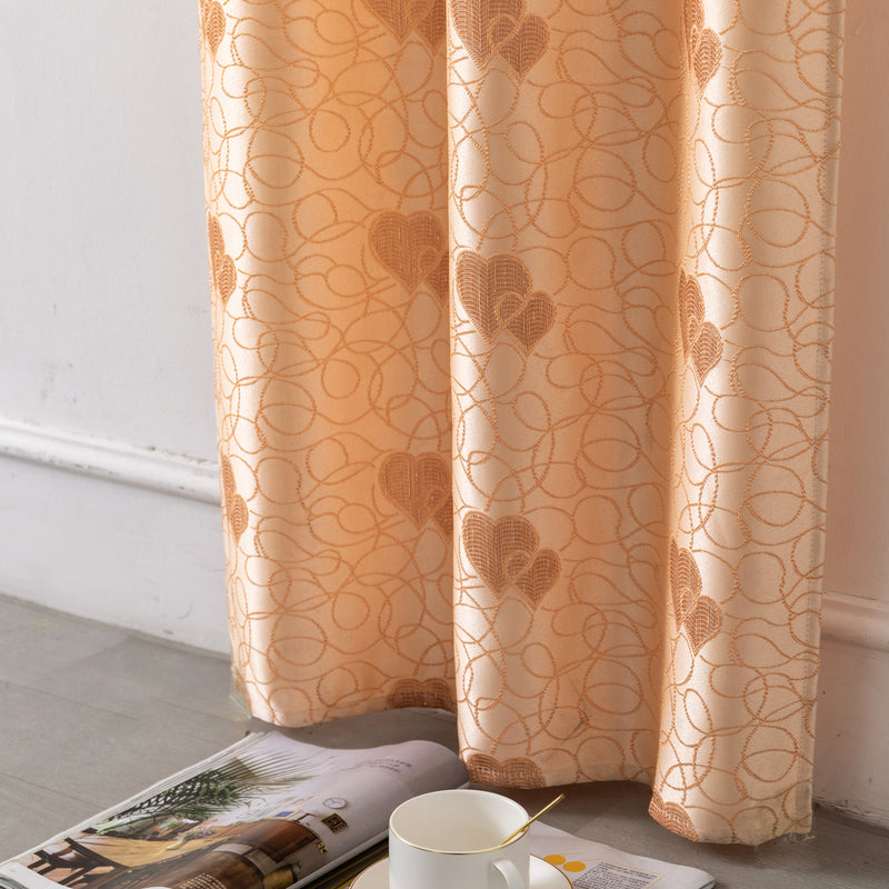 COPPIA TENDE SEMI OSCURANTI FANTASIA CUORI 2X70X235CM – Girasole Home