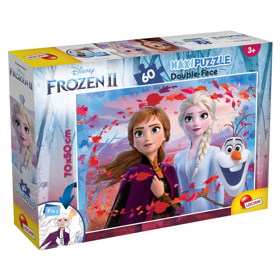 PUZZLE DOUBLE-FACE MAXI FLOOR 60 PEZZI - FROZEN