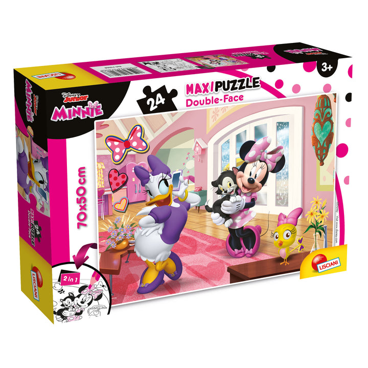 PUZZLE DOUBLE-FACE MAXI FLOOR 24 PEZZI - MINNIE