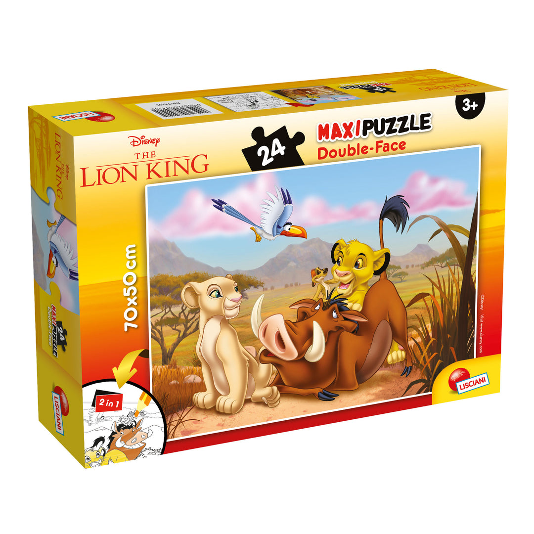 PUZZLE DOUBLE-FACE MAXI FLOOR 24 PEZZI - RE LONE