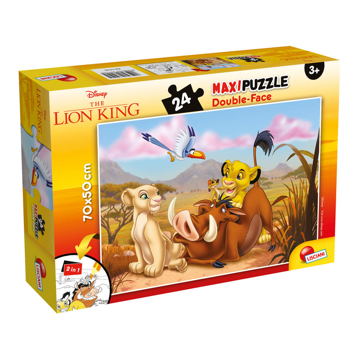 PUZZLE DOUBLE-FACE MAXI FLOOR 24 PEZZI - RE LONE