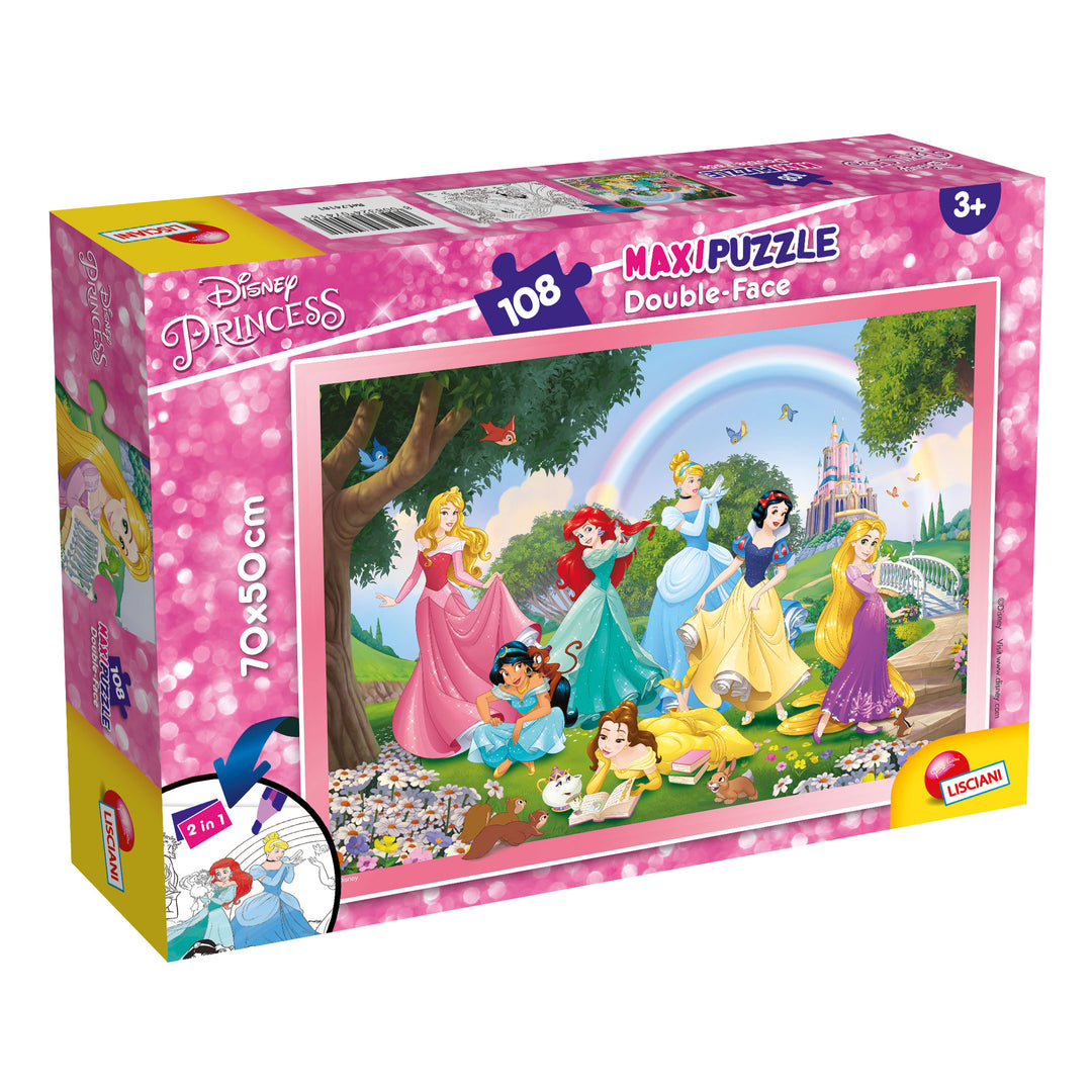 PUZZLE DOUBLE-FACE MAXI FLOOR 108 PEZZI - PRINCIPESSE