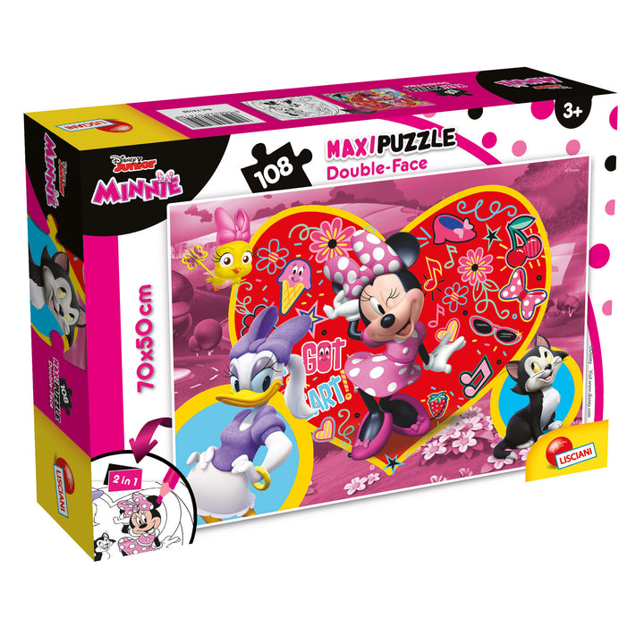 PUZZLE DOUBLE-FACE MAXI FLOOR 108 PEZZI - MINNIE