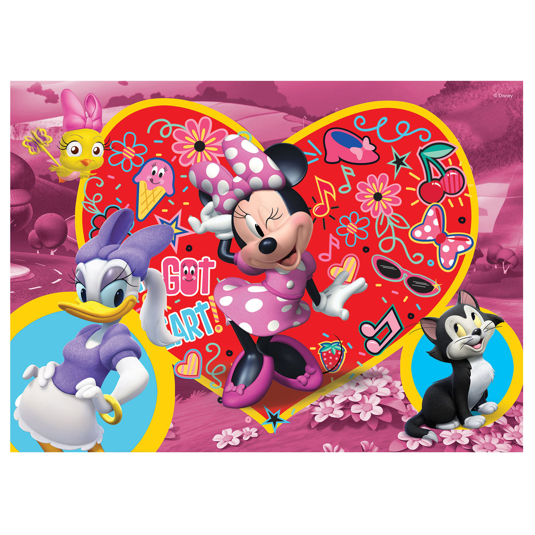 PUZZLE DOUBLE-FACE MAXI FLOOR 108 PEZZI - MINNIE