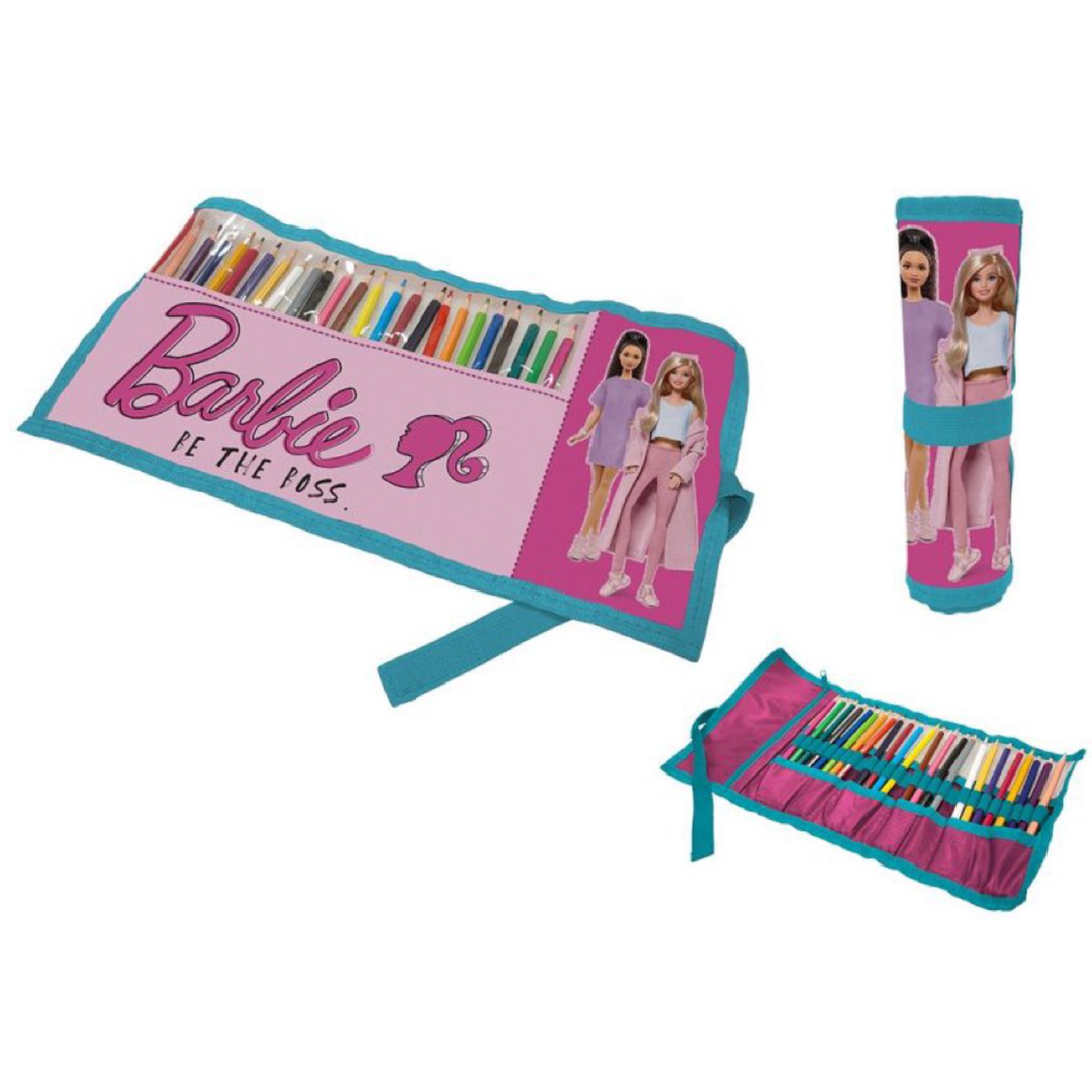 ASTUCCIO ROLL CON 24 PASTELLI BARBIE