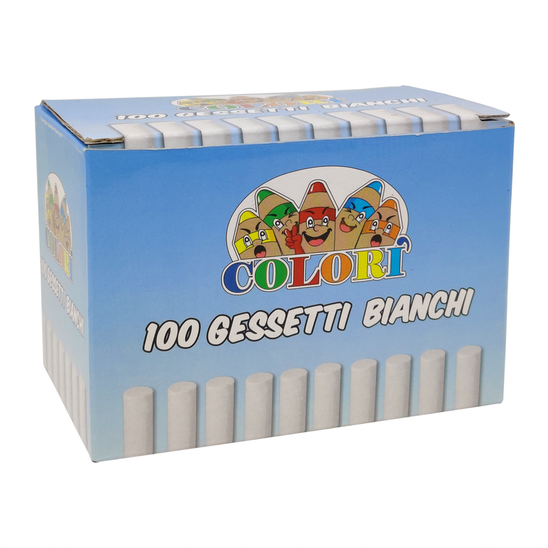 SCATOLA 100 GESSETTI BIANCHI COLORÌ