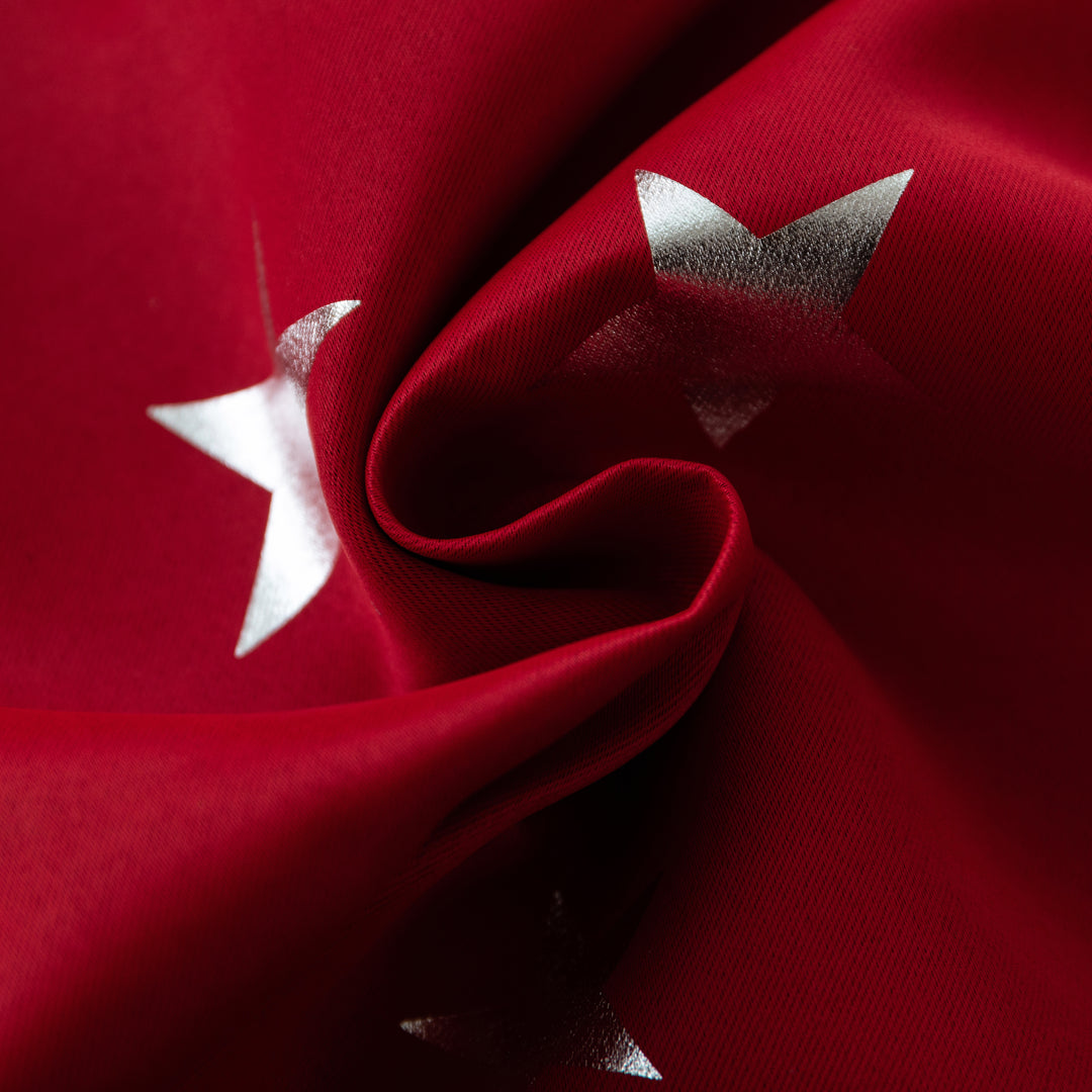 TENDA OSCURANTE FANTASIA STELLE ARGENTATE 1 PANNELLO 140X145CM ROSSO