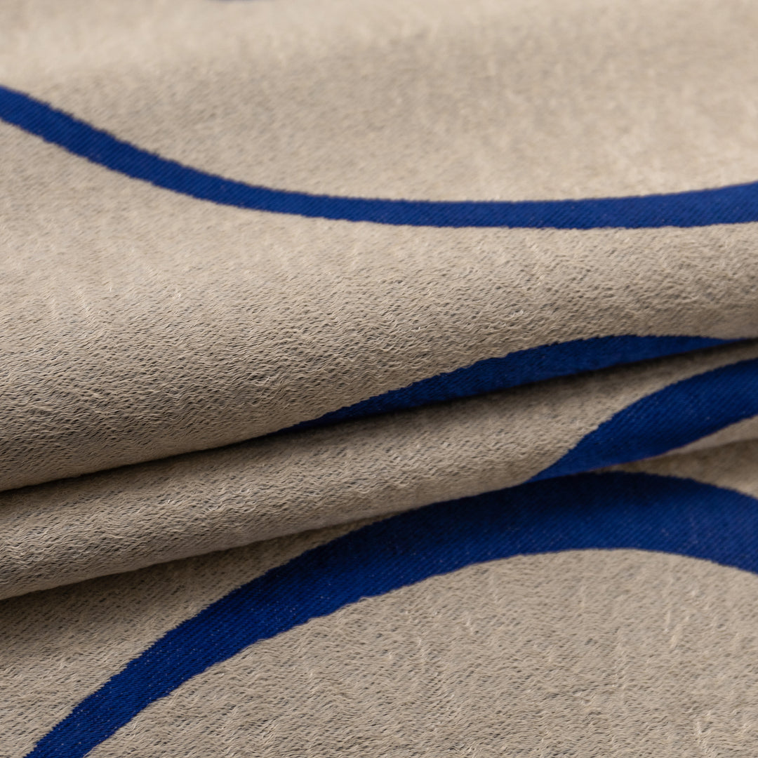 TENDA SEMI OSCURANTE FANTASIA CURVILINEA 1 PANNELLO 140X275CM BEIGE E BLU