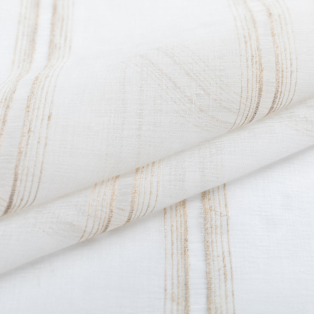 COPPIA TENDE MYKONOS VOILE FILTRANTI A RIGHE 2X70X145CM BEIGE
