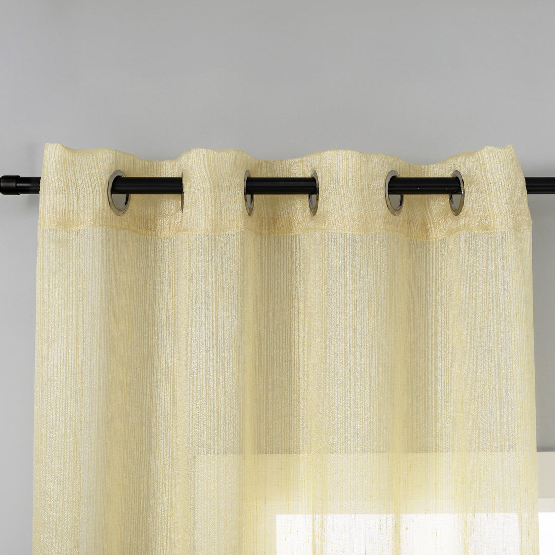 TENDA SEMI TRASPARENTE PUNTINATA EFFETTO LUCIDO 1 PANNELLO 140X285CM GIALLO