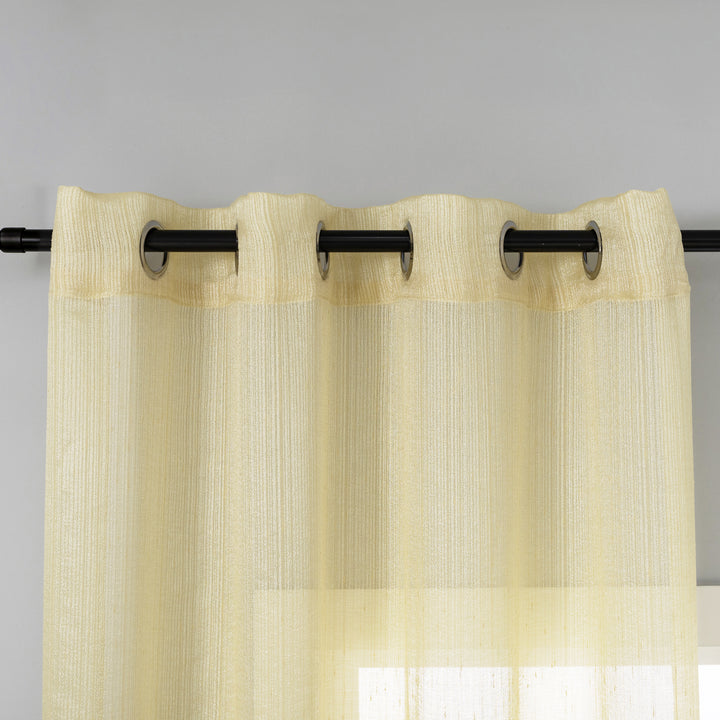 TENDA SEMI TRASPARENTE PUNTINATA EFFETTO LUCIDO 1 PANNELLO 140X285CM GIALLO
