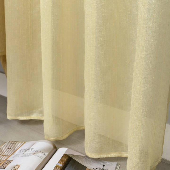 TENDA SEMI TRASPARENTE PUNTINATA EFFETTO LUCIDO 1 PANNELLO 140X285CM GIALLO