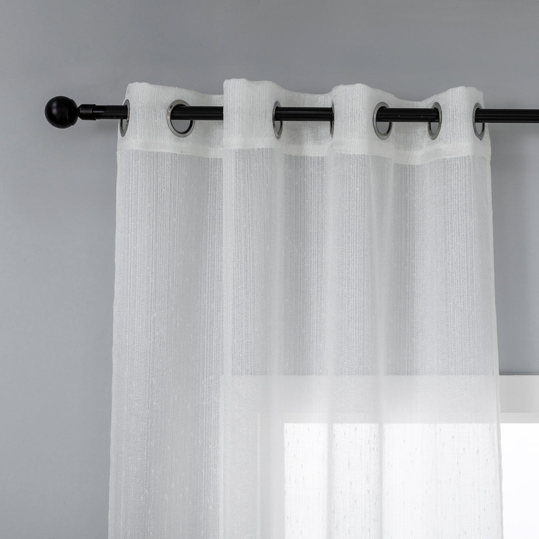 TENDA SEMI TRASPARENTE PUNTINATA EFFETTO LUCIDO 1 PANNELLO 140X285CM BIANCO