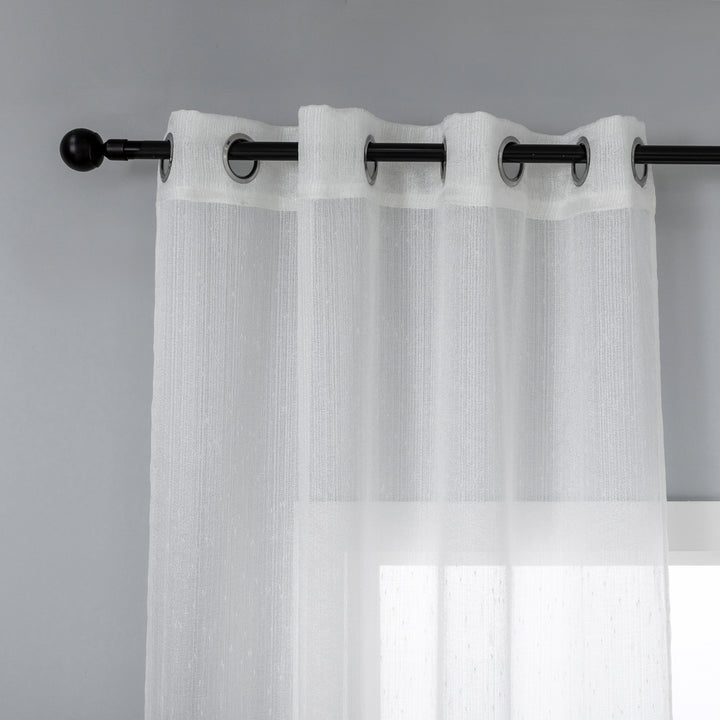 TENDA SEMI TRASPARENTE PUNTINATA EFFETTO LUCIDO 1 PANNELLO 140X285CM BIANCO