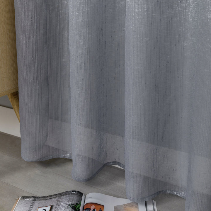 TENDA SEMI TRASPARENTE PUNTINATA EFFETTO LUCIDO 1 PANNELLO 140X285CM GRIGIO