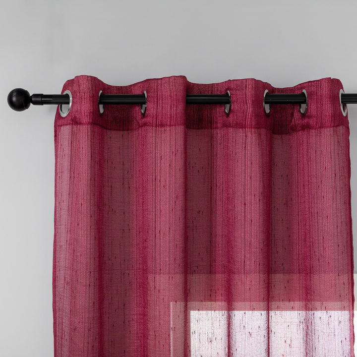 TENDA SEMI TRASPARENTE PUNTINATA EFFETTO LUCIDO 1 PANNELLO 140X285CM BORDEAUX