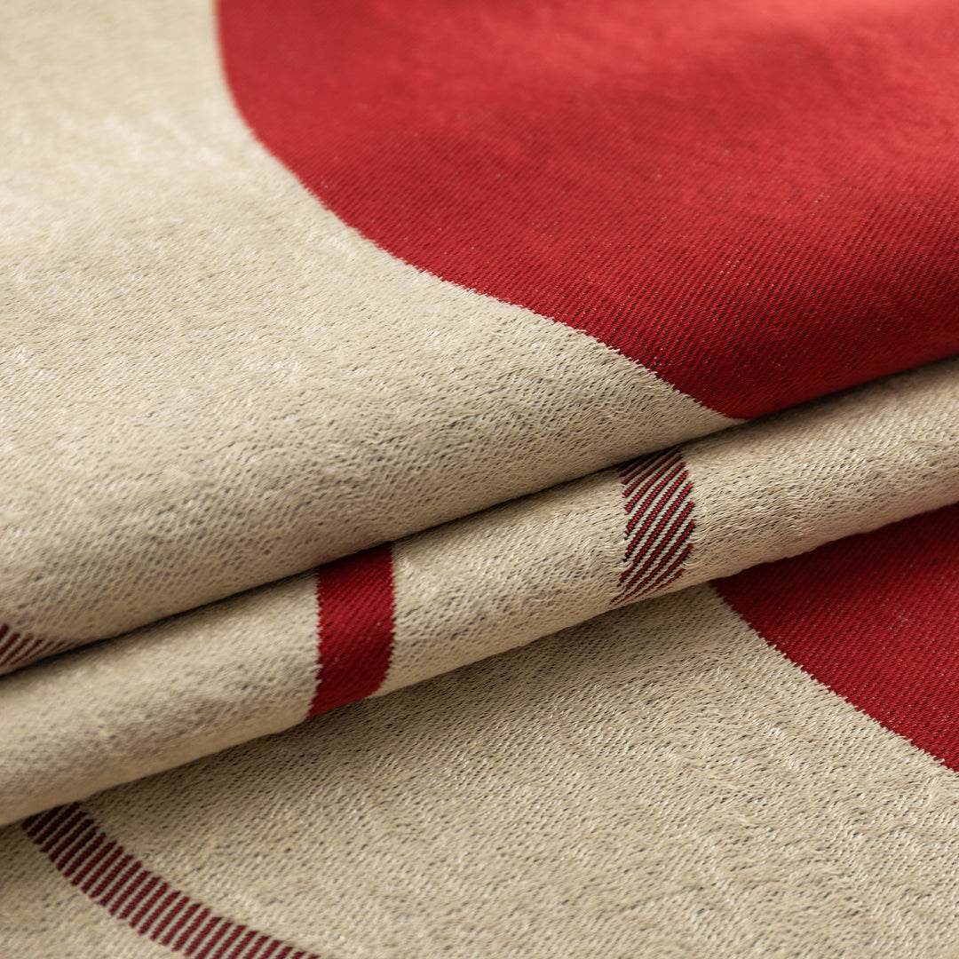 TENDA SEMI OSCURANTE MOTIVO ONDULATO 1 PANNELLO 140X275CM ORO E ROSSO
