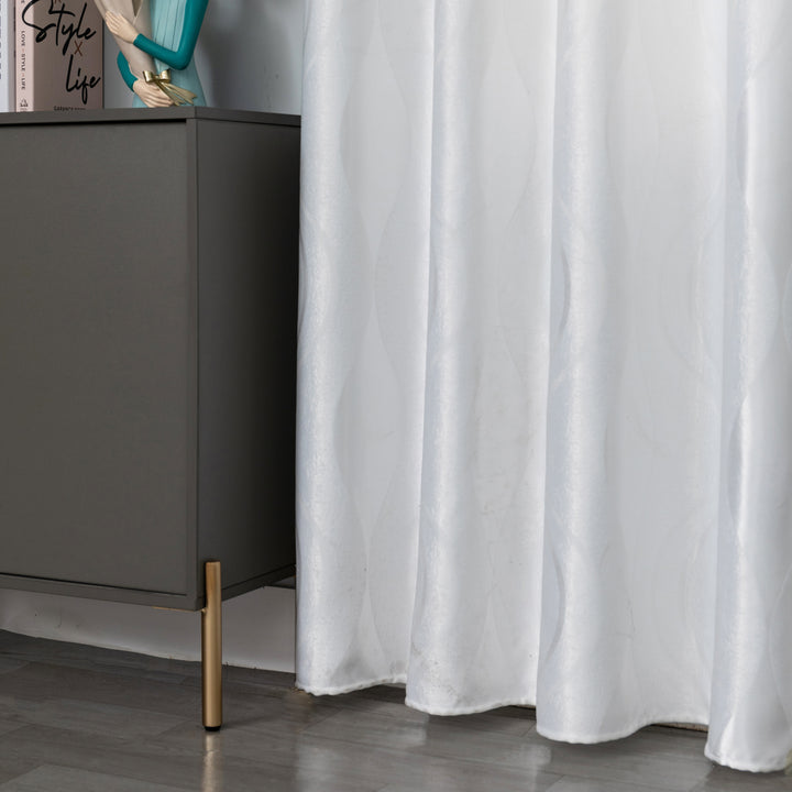 TENDA SEMI OSCURANTE MOTIVO ONDULATO 1 PANNELLO 140X275CM BIANCO
