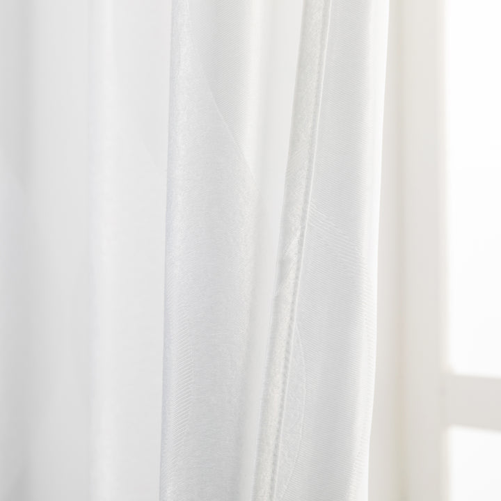 TENDA SEMI OSCURANTE MOTIVO ONDULATO 1 PANNELLO 140X275CM BIANCO