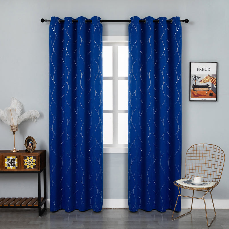 TENDA CAPRI OSCURANTE MOTIVO INTRECCIO 140X235CM BLU