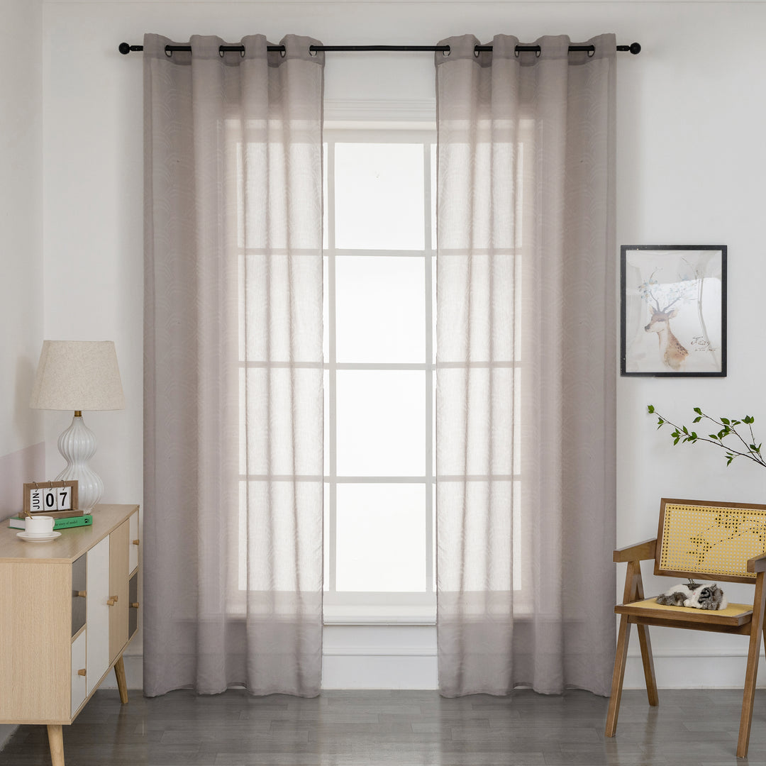 TENDA TORTORA SEMI TRASPARENTE FANTASIA ONDE 1 PANNELLO 140X285CM