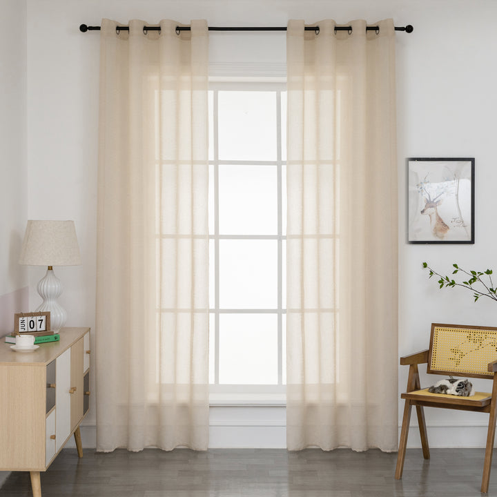 TENDA BEIGE SEMI TRASPARENTE FANTASIA ONDE 1 PANNELLO 140X285CM