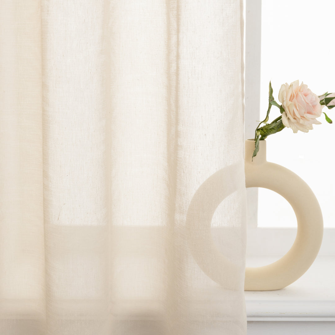 TENDA BEIGE SEMI TRASPARENTE FANTASIA ONDE 1 PANNELLO 140X285CM