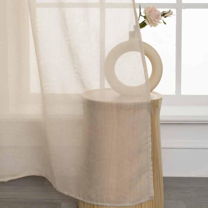 TENDA BEIGE SEMI TRASPARENTE FANTASIA ONDE 1 PANNELLO 140X285CM