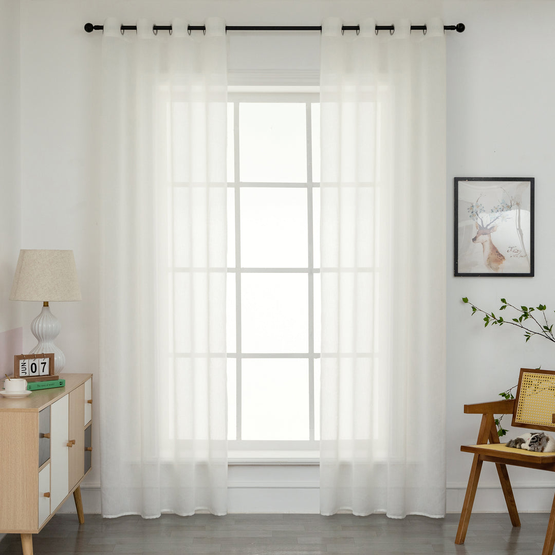 TENDA BIANCA SEMI TRASPARENTE FANTASIA ONDE 1 PANNELLO 140X285CM