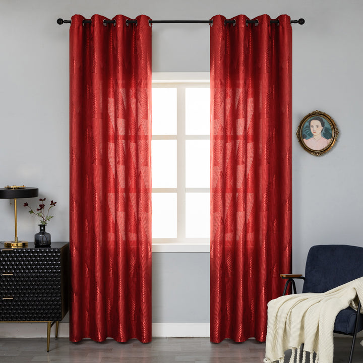 TENDA SEMI OSCURANTE FANTASIA A RAGGI 1 PANNELLO 140X275CM ROSSO