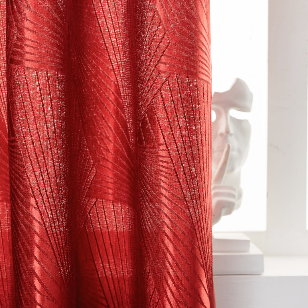 TENDA SEMI OSCURANTE FANTASIA A RAGGI 1 PANNELLO 140X275CM ROSSO