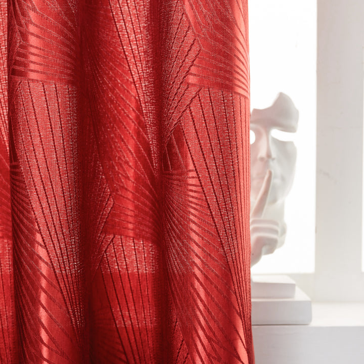 TENDA SEMI OSCURANTE FANTASIA A RAGGI 1 PANNELLO 140X275CM ROSSO