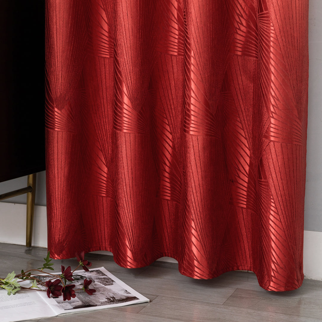 TENDA SEMI OSCURANTE FANTASIA A RAGGI 1 PANNELLO 140X275CM ROSSO