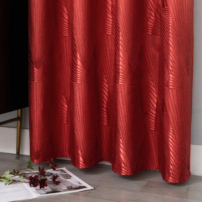 TENDA SEMI OSCURANTE FANTASIA A RAGGI 140X275CM ROSSO