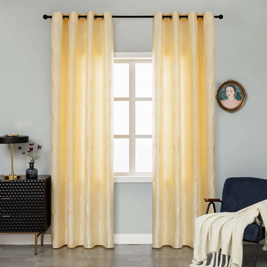 TENDA SEMI OSCURANTE FANTASIA A RAGGI 1 PANNELLO 140X275CM CREMA