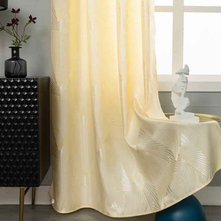 TENDA SEMI OSCURANTE FANTASIA A RAGGI 1 PANNELLO 140X275CM CREMA