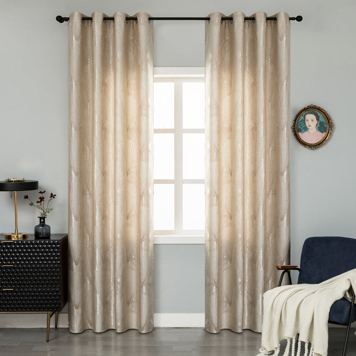 TENDA SEMI OSCURANTE FANTASIA A RAGGI 1 PANNELLO 140X275CM OTTONE
